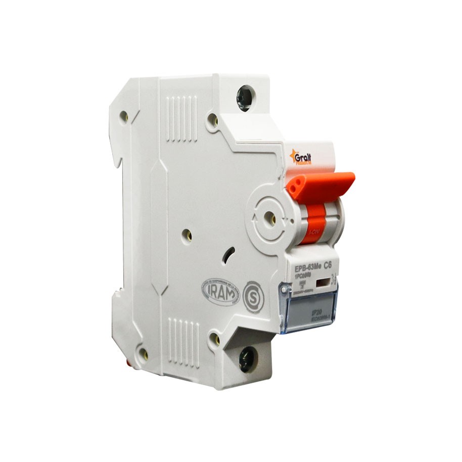 70011_261_EPB_63Me1PC0660_WEB Interruptor Termomagnético 1P C6 6kA Gralf — EPB-63Me1PC0660 - Imagen 1