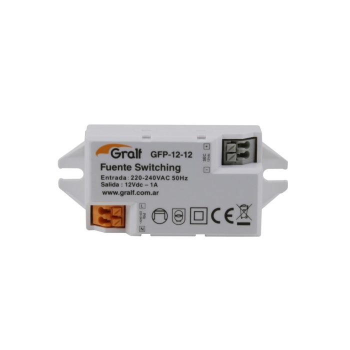 Fuente Switching Interna 12V 1A Gralf — GFP-12-12 - Imagen 2
