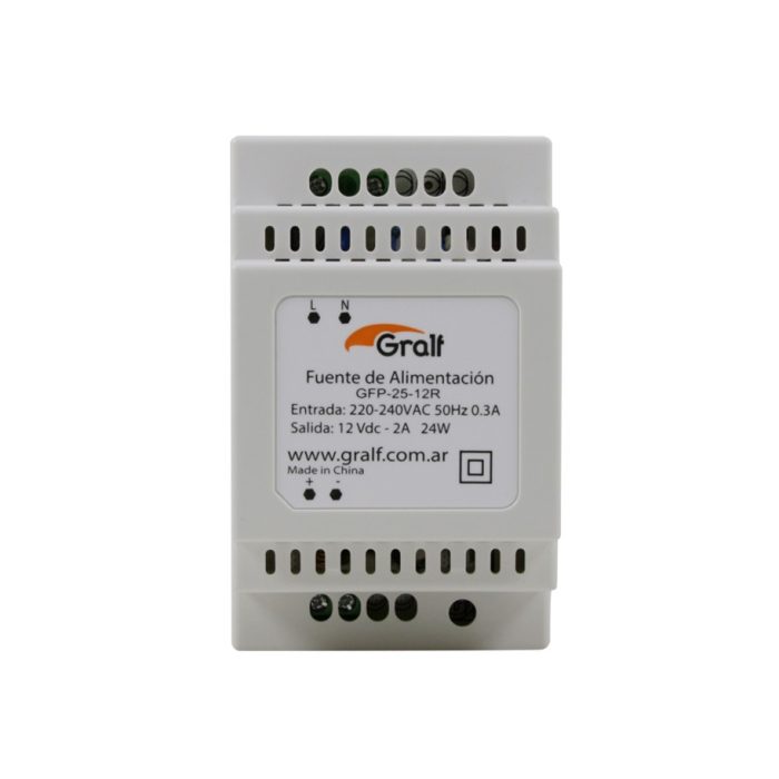 Fuente Switching Riel Din 12V 2A Gralf — GFP-25-12R - Imagen 2