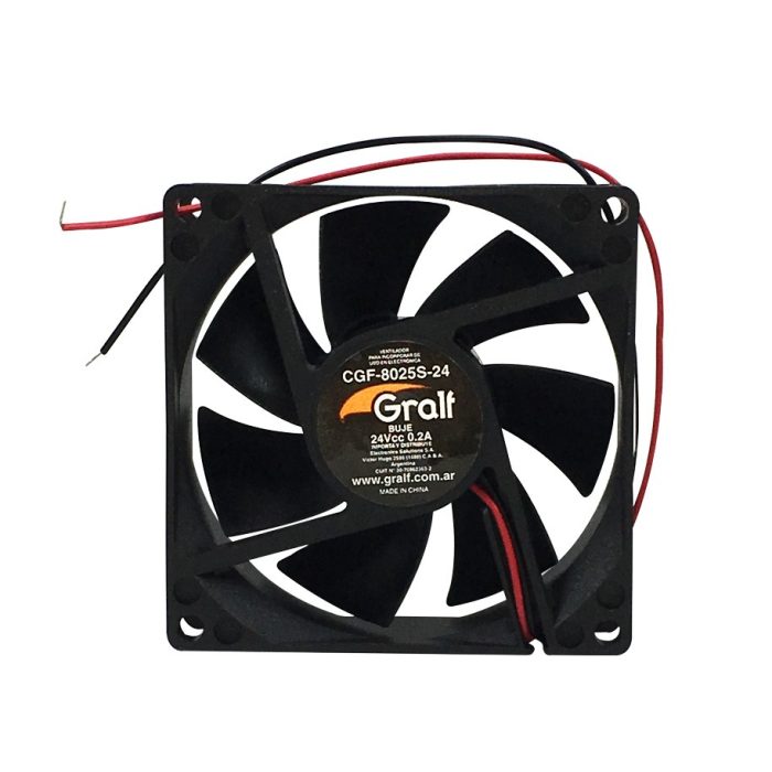 Turbina 24v 80x80x25mm Buje Gralf — CGF-8025S-24 - Imagen 2