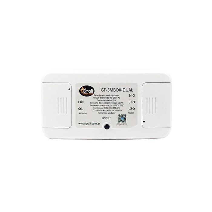 Interruptor Inteligente Wi-Fi Gralf — GF-SMBOX-DUAL - Imagen 2