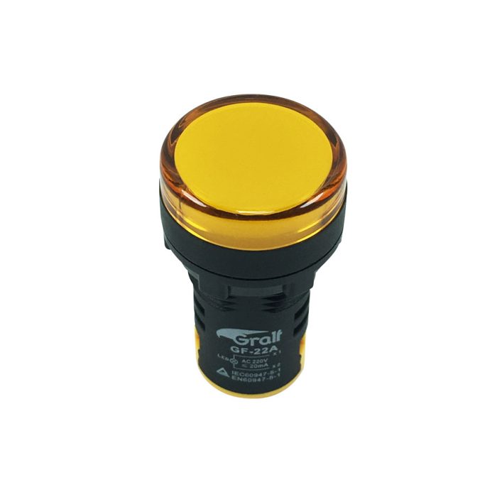 Piloto Indicador amarillo (Ø22mm) de 24V Gralf — GF-22A-24 - Imagen 3