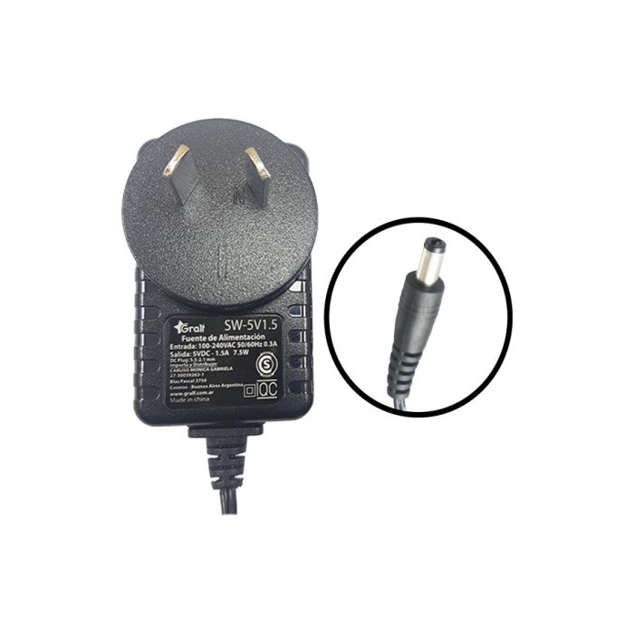 Fuente Switching Premium 5V 1.5A Dc Plug 5.5-2.1mm Gralf — SW-5V1.5 - Imagen 4