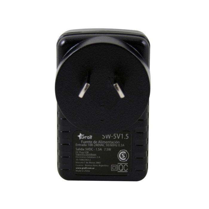 Fuente Switching Premium 5V 1.5A USB Gralf — SW-5V1.5USB - Imagen 4