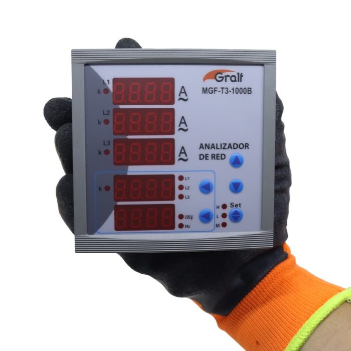 Multimedidor trifásico y analizador de red de panel Gralf — MGF-T3-1000B - Imagen 4